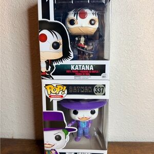 Funko Pop Suicide Squad Heros Katana #100 and The Joker #337 Figures